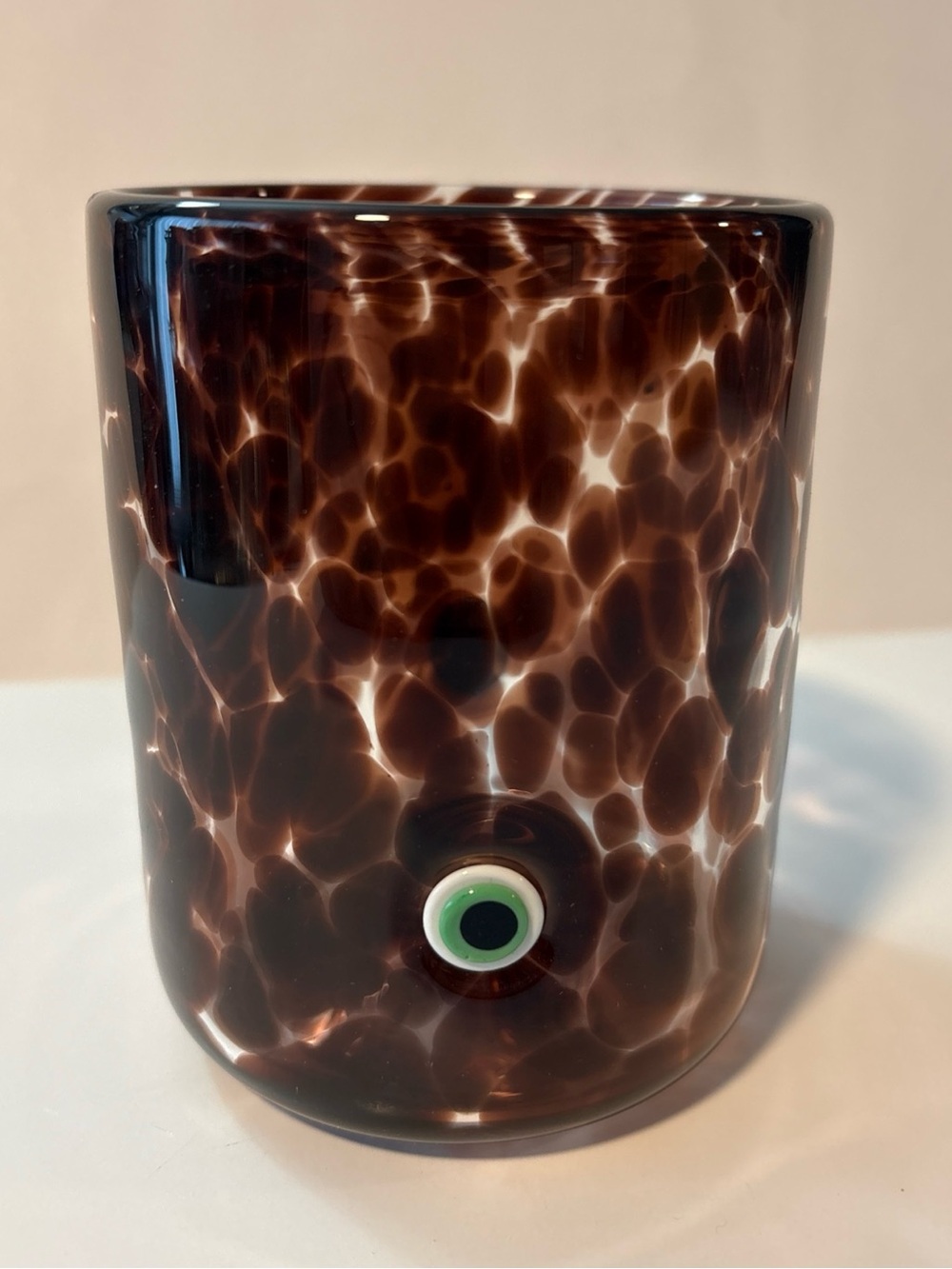Anthropologie Mystic Icon Brown Confetti Glass Eye New In Box